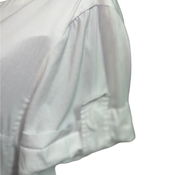 Prada White Bubble Mini Dress Blouse with Pockets - Picture 11 of 16